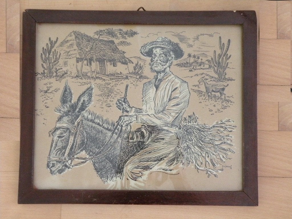 Schilderij / tekening P. Erkelens., Ophalen of Verzenden