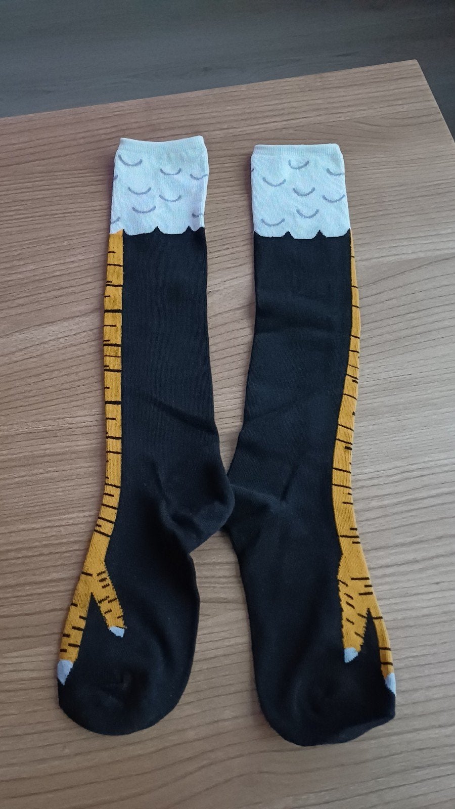 Grappige Kniekousen met Kippenpoten Design - Maat S/M, Ophalen of Verzenden, Nieuw, Overige kleuren, Sokken en Kniesokken