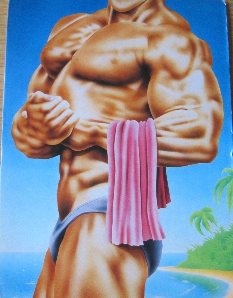 Body builder op ansichtkaart - serie exposure, Spanjersberg., Ophalen of Verzenden, 1980 tot heden, Ongelopen, Overige thema's