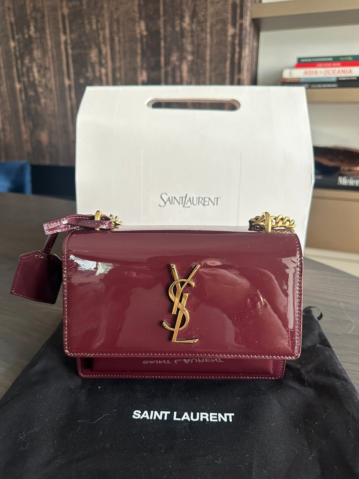 Saint Laurent tas, Ophalen of Verzenden, Zo goed als nieuw, Rood, Schoudertasje