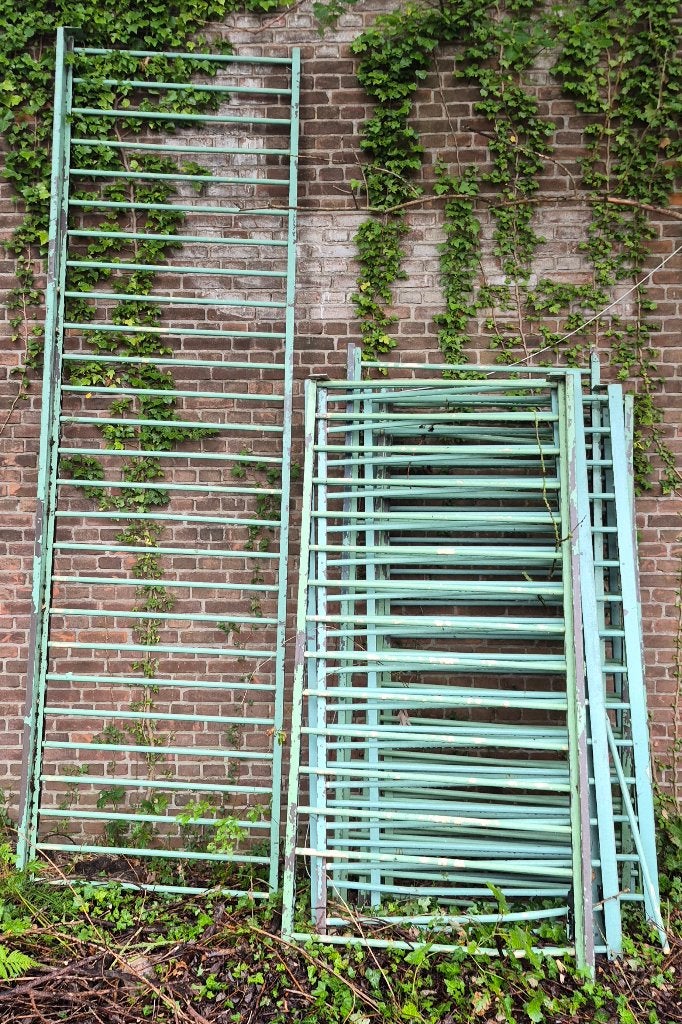 Balkon hekwerk, Tuin en Terras, Ophalen, Gebruikt, Aluminium, Spijlenhekwerk