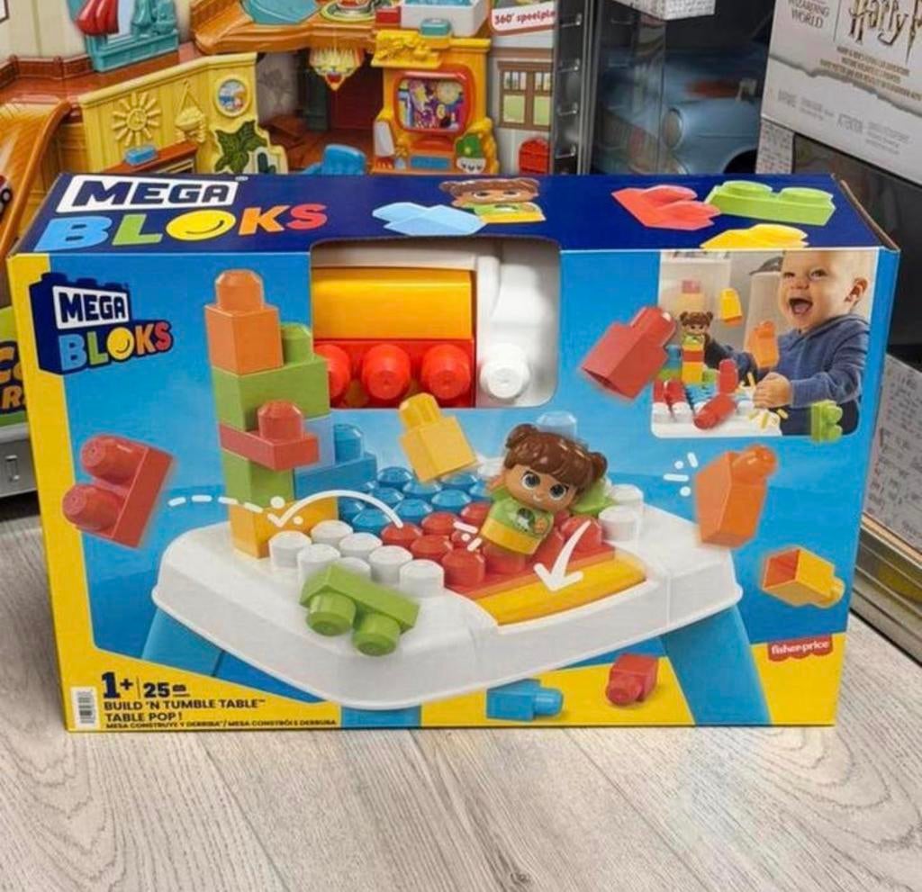 Fisher-Price MEGA Bloks TAFEL bouw leer blokken Bouwstenen, Nieuw, Ophalen of Verzenden, H, H