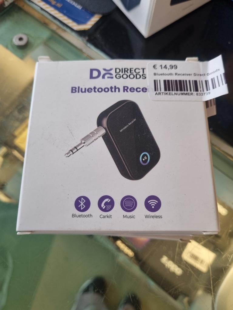 Direct Goods Bluetooth Ontvanger - Carkit & Muziek, Telecommunicatie, Carkits, Opbouw, Complete carkit, Trompstraat 35, Direct Goods