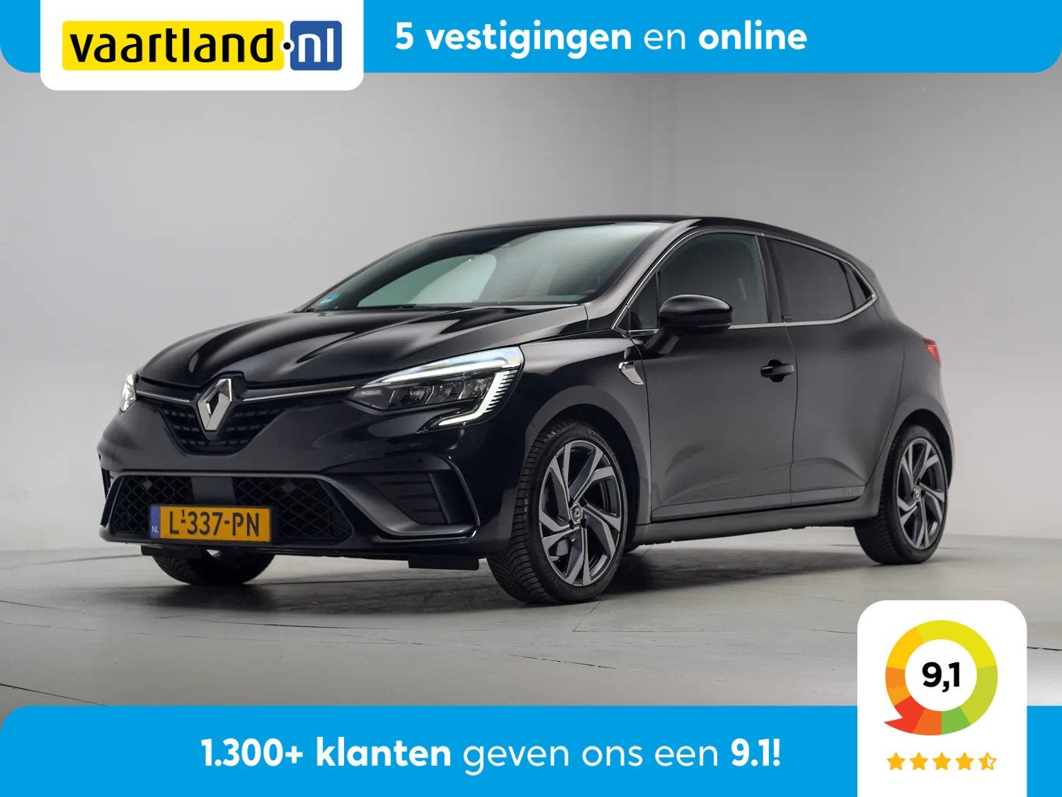 Renault Clio 1.6 E-Tech Hybrid 140pk R.S. Line Aut. [ LED Ap, Auto's, Automaat, 28 km/l, Gebruikt, 4 cilinders