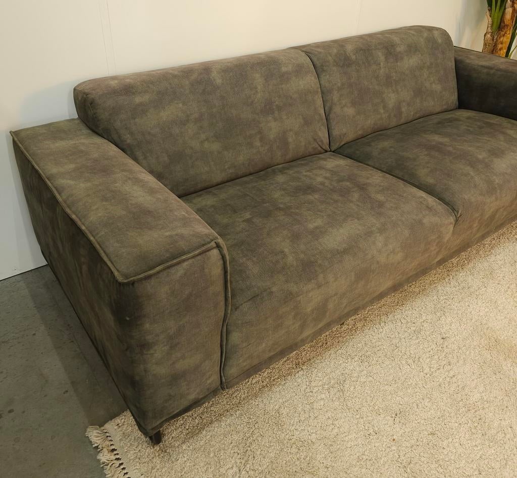 2,5 Zits Velvet Bank Groen - Gratis Bezorging, Tweepersoons, Ophalen of Verzenden, Stof, Nijhof Brothers Furniture