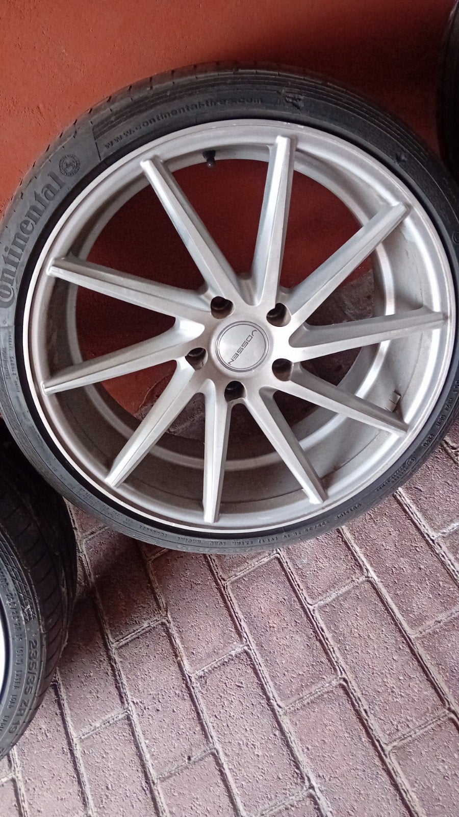 Vossen Velgen breedset Continental Zomerbanden - 19 inch, 19 inch, Gebruikt, Banden en Velgen, Ophalen of Verzenden