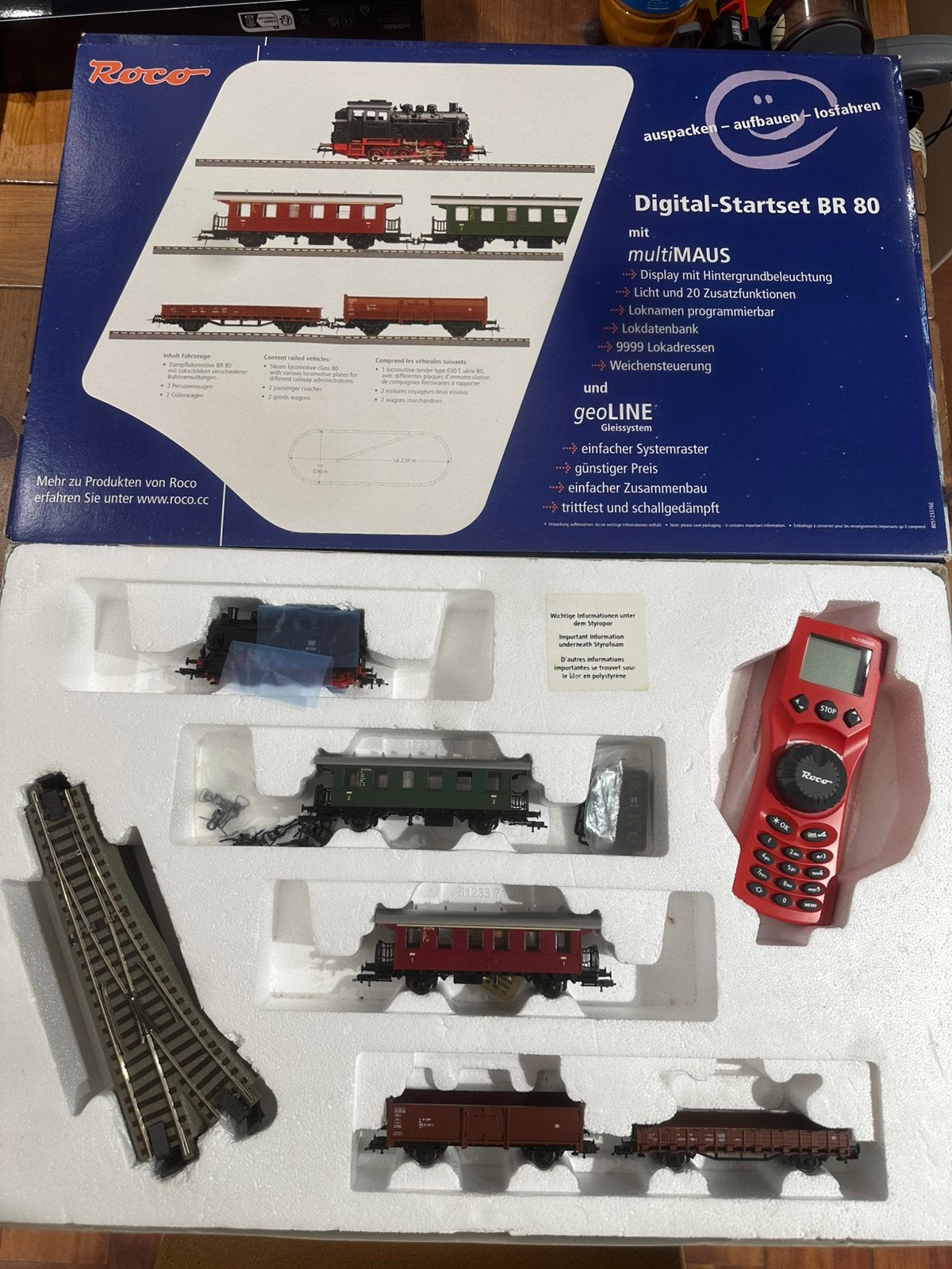 Roco 51233 digitale startset met BR80 digi wissel enz, Gelijkstroom, -, -, Ophalen of Verzenden