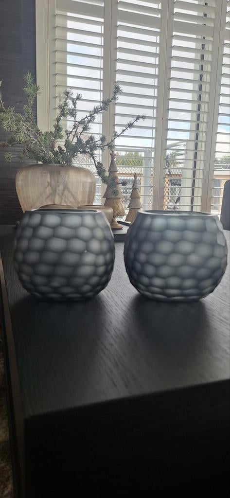 O4 Home Windlichten / Vazen Bombyxx / Guax Stijl - Grijs, Overige kleuren, Nieuw, Ophalen of Verzenden, Glas