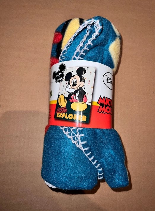 Disney Mickey Mouse plaid 100x150cm, Ophalen of Verzenden, Mickey Mouse, Nieuw, Kleding of Textiel