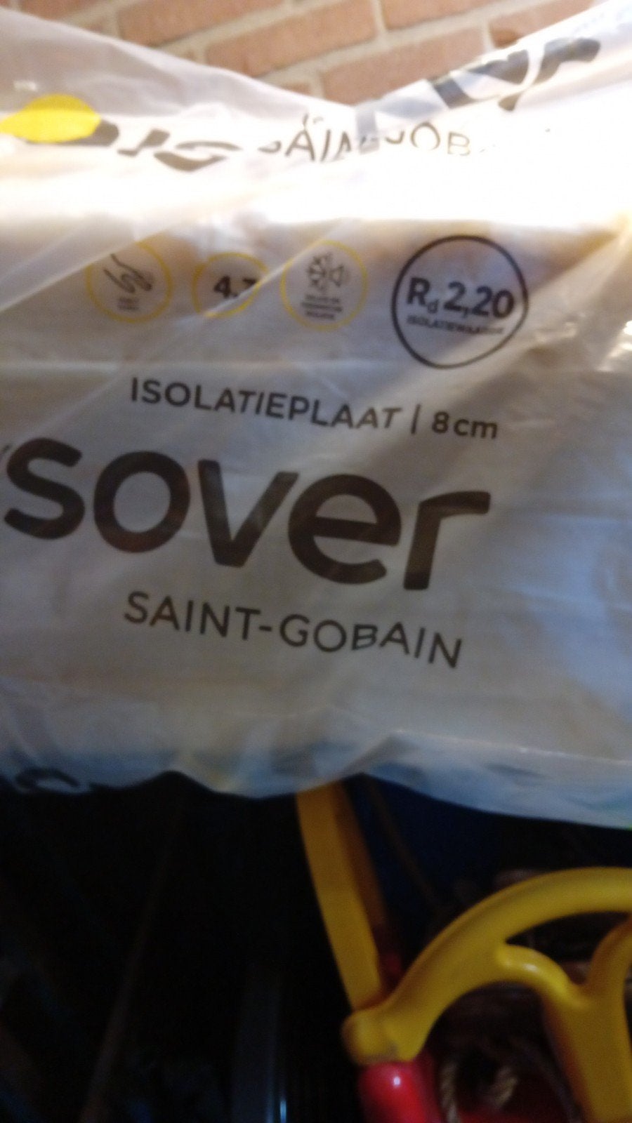 ISOVER Isolatieplaat 8cm - Glaswol, Ophalen, 4 tot 8 cm, Gebruikt, Vloerisolatie