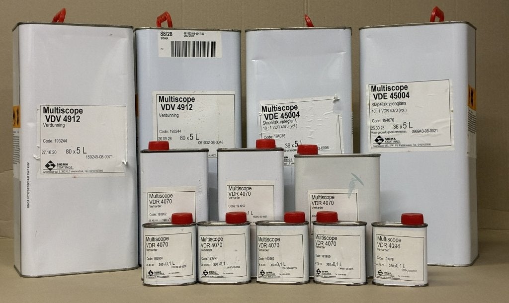 VEVEO 10 liter stapellak met harder en verdunner, Ophalen, Nieuw, Overige kleuren, Lak