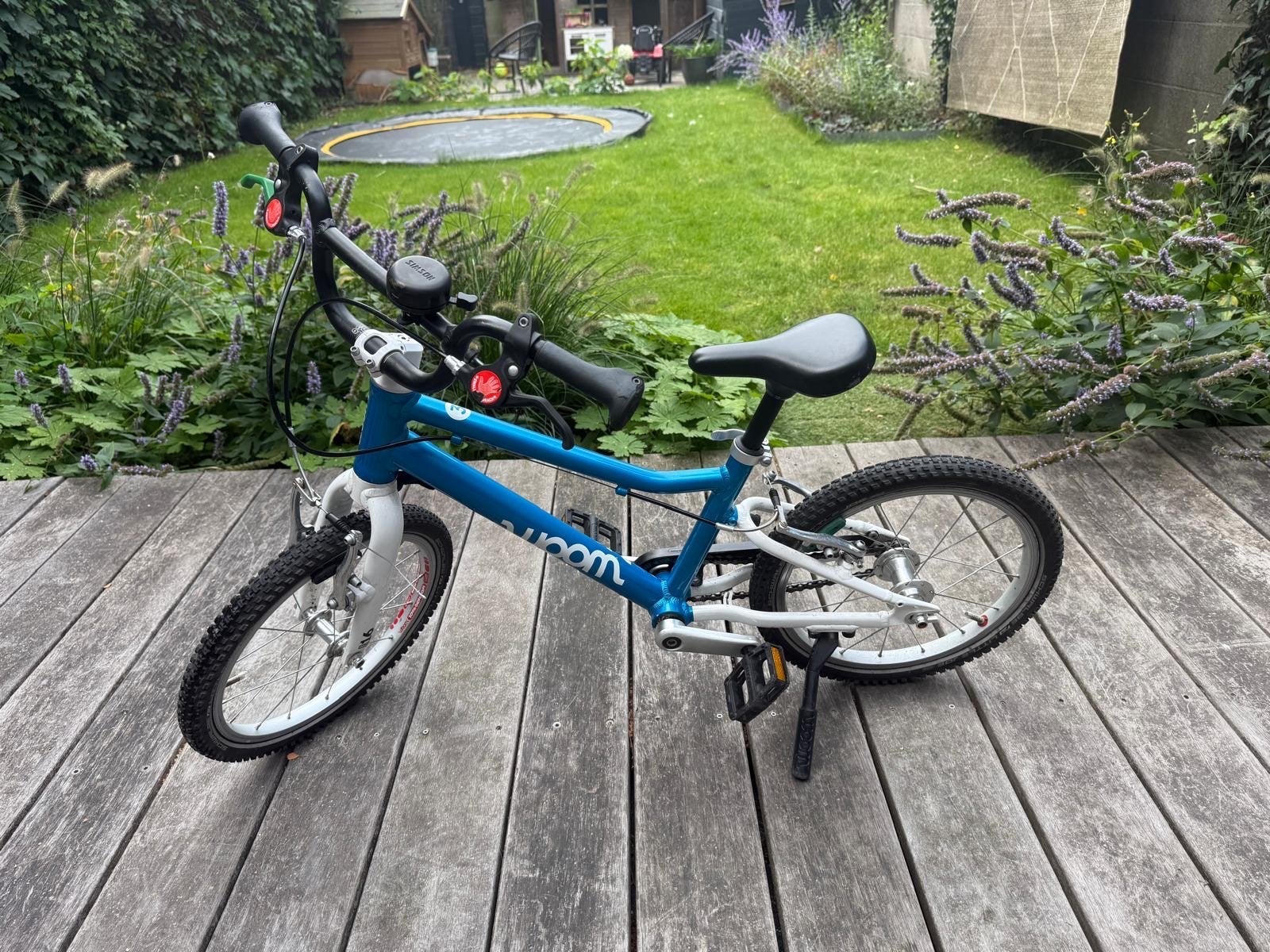 Woom go 3 Kinderfiets - Blauw (16 inch), Fietsen en Brommers, Ophalen, Gebruikt, Velgrem, 16 tot 20 inch