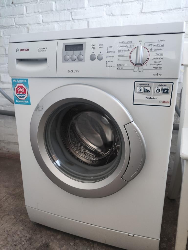 Wasmachine Bosch, Ophalen, Gebruikt, 1200 tot 1600 toeren, 85 tot 90 cm