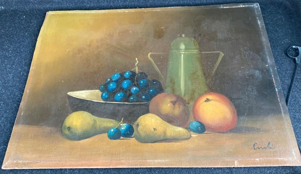 Schilderij Stilleven Gesigneerd, Antiek en Kunst, Kunst | Schilderijen | Klassiek, Verzenden