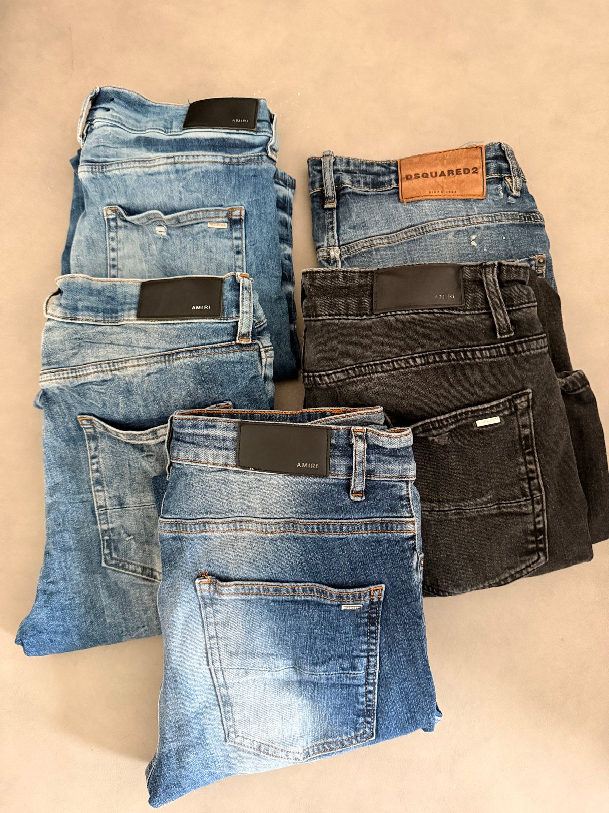 Diverse herenjeans: Amiri en Dsquared2 maat XS/S, Kleding | Heren, Ophalen, Gedragen, Blauw, W32 (confectie 46) of kleiner