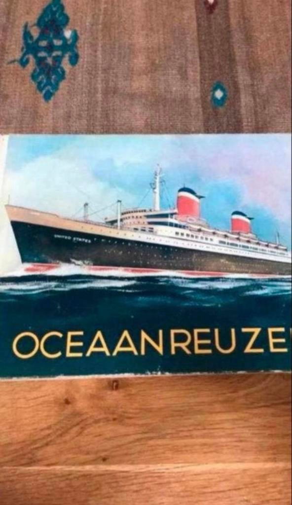 Oceaanreuzen - Plaatjesalbum G.J. Frans Naerebout, Ophalen of Verzenden, Gelezen, Plaatjesalbum