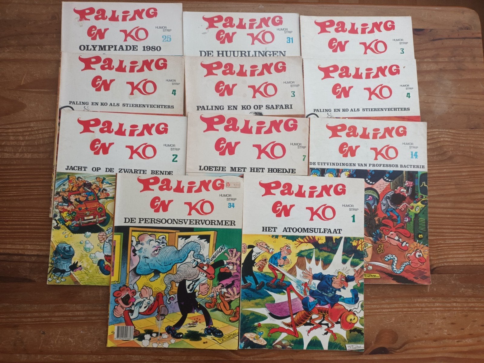 Paling en Ko stripboeken collectie - 10 stuks, Ophalen of Verzenden