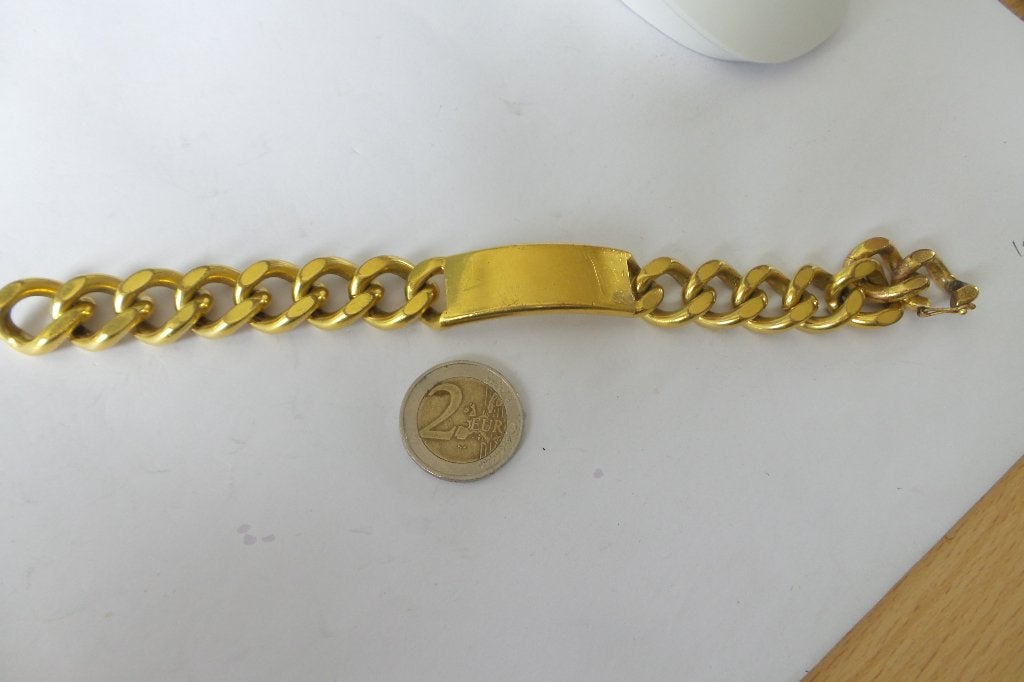 zeer zware armband double, Sieraden, Tassen en Uiterlijk, Armbanden, Ophalen of Verzenden, Zo goed als nieuw, Goud, Overige materialen