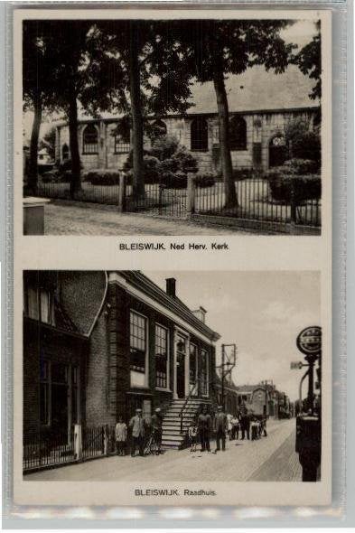 Bleiswijk NH kerk + Raadhuis   uitg C. Molenaar