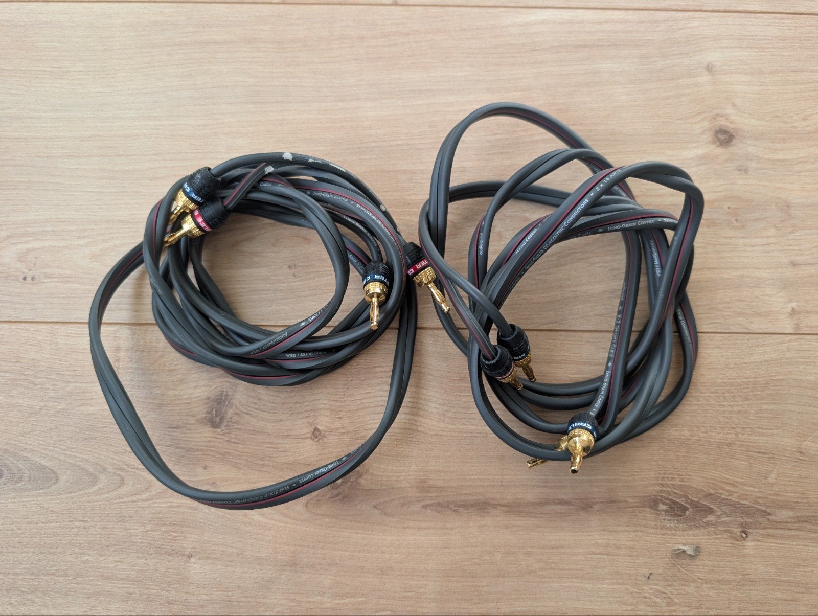 AudioQuest X-2 Luidsprekerkabels + Monster Banaanpluggen, Audio, Tv en Foto, Ophalen of Verzenden, Gebruikt, 2 tot 5 meter, Luidsprekerkabel