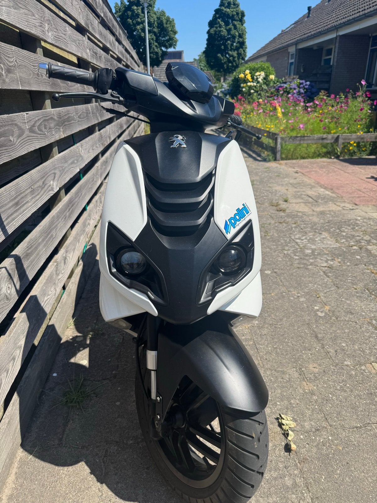Peugeot Speedfight 4 2017 - Zwart/Wit, motorrevisie gehad, Fietsen en Brommers, Ophalen, Gebruikt, Maximaal 45 km/u, Overige modellen