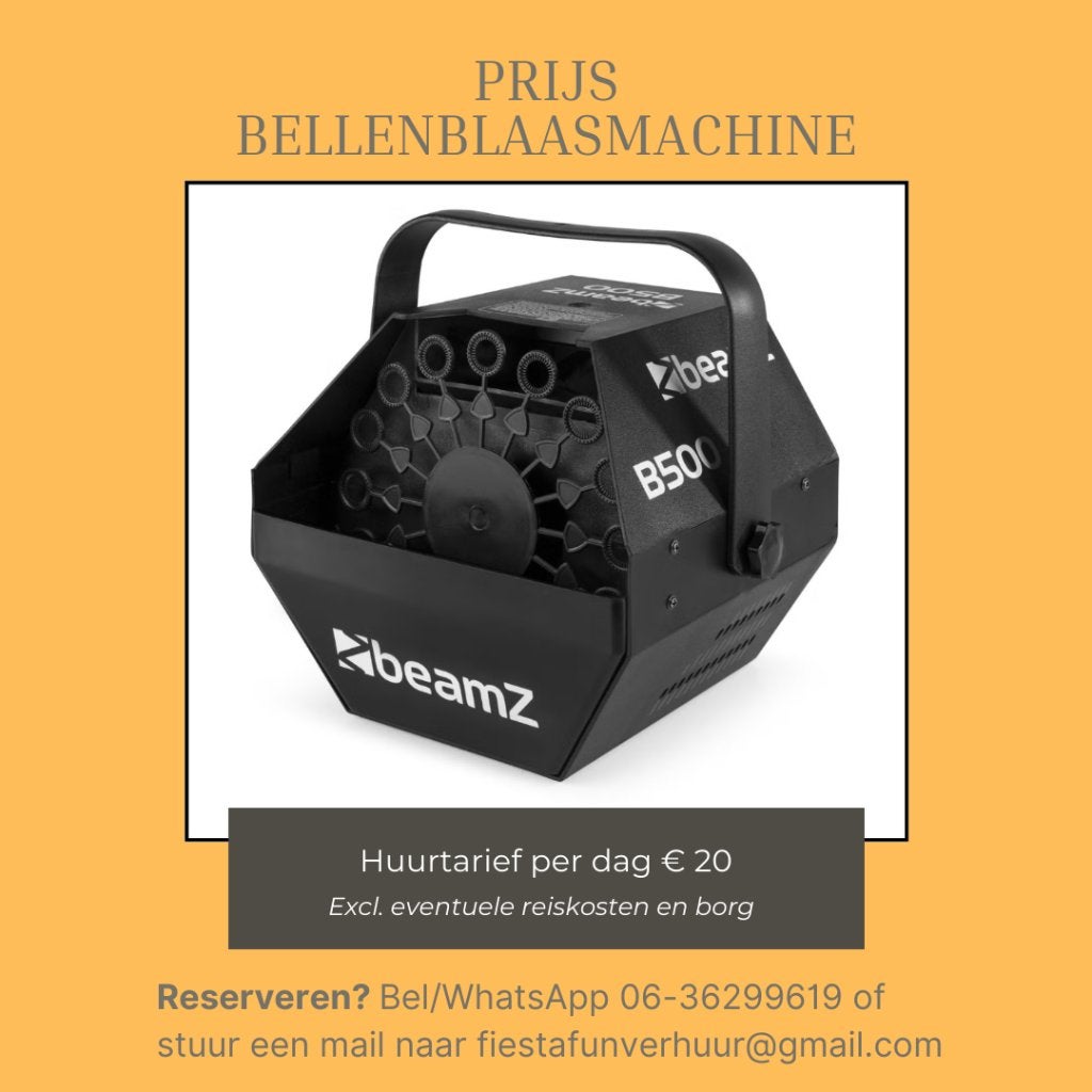 Bellenblaasmachine huren, Ophalen of Verzenden, Zo goed als nieuw, Overige