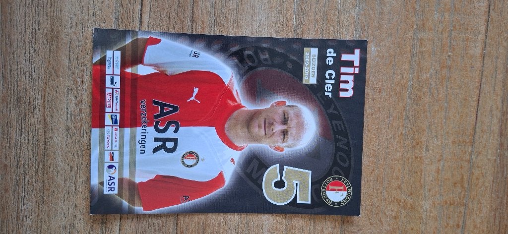 Spelerskaart; Tim de Cler # Feyenoord / Ajax, Ophalen of Verzenden, Nieuw, Feyenoord, Spelerskaart