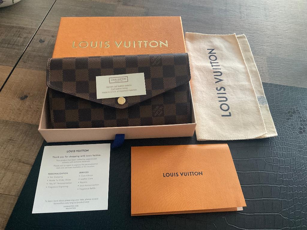 Originele Louis Vuitton Wallet, Damier Ebene Canvas, Ophalen of Verzenden, Nieuw, Bruin, Overige typen