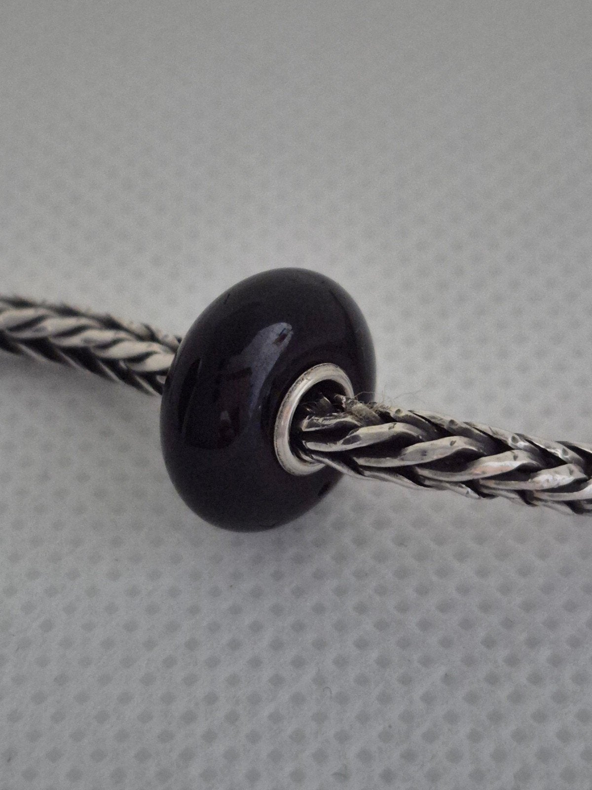 Trollbeads Trollbead donkere Amber bead., Sieraden, Tassen en Uiterlijk, Zo goed als nieuw, Trollbeads, 1 bedel, Edelsteen