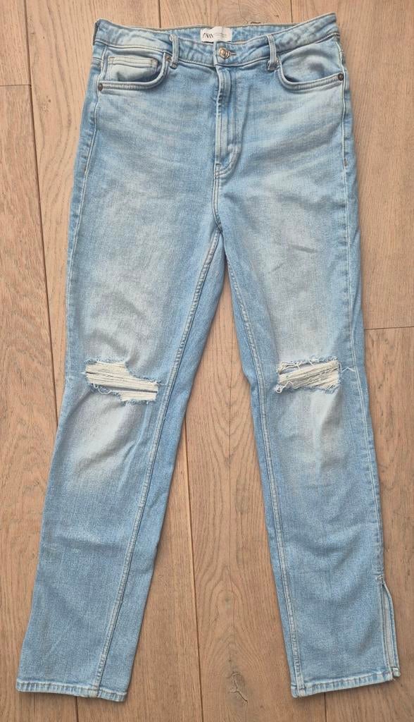 Zara jeans met scheuren en splitjes - maat W33-W36, Blauw, Zara, Ophalen of Verzenden, W33 - W36 (confectie 42/44)