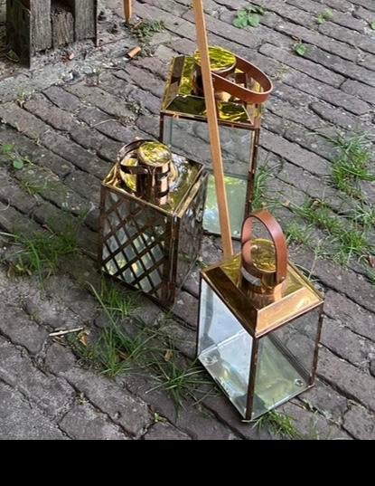 Windlicht met ruitmotief - Perfect voor bruiloft of tuin, Huis en Inrichting, Woonaccessoires | Kandelaars en Kaarsen, Overige kleuren