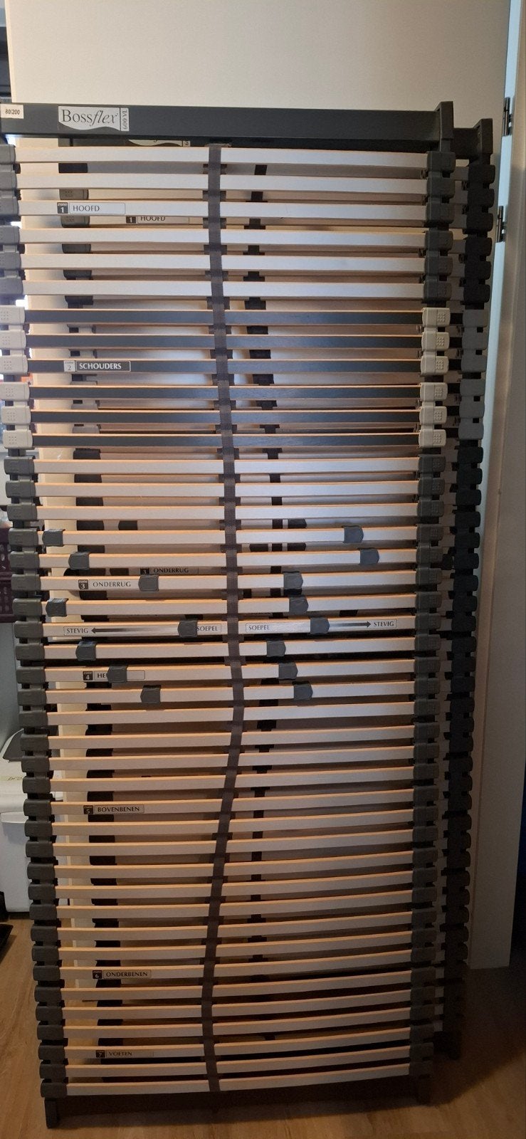 Bossflex lattenbodems 2 van 80x200 cm, Huis en Inrichting, Slaapkamer | Matrassen en Bedbodems, Ophalen, Gebruikt, Eenpersoons