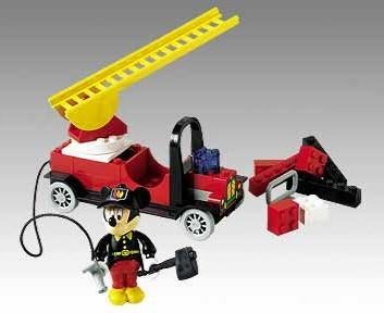 Lego 4164 Mickey's Brandweerwagen, Ophalen of Verzenden, Gebruikt, Complete set, Lego