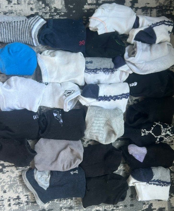 Zak vol enkelsokken 2.50, Ophalen of Verzenden, Zo goed als nieuw, Overige maten, Zwart