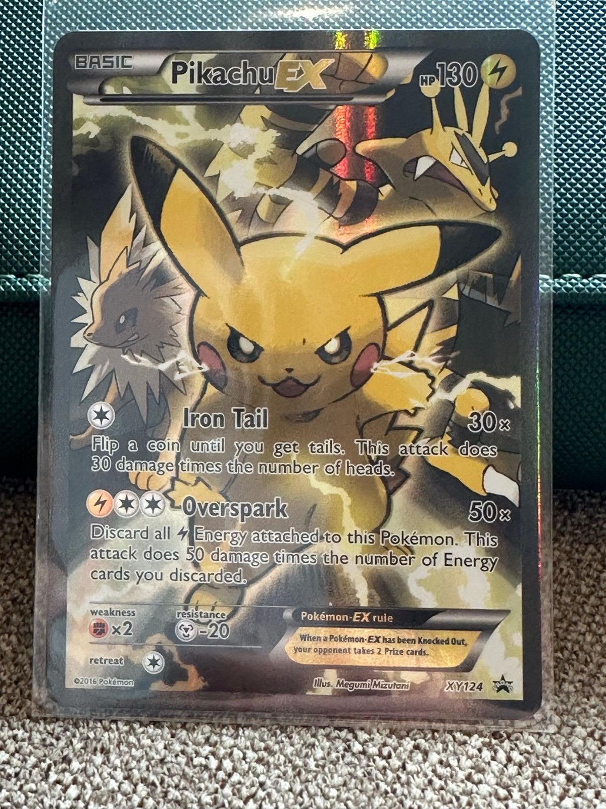 Pikachu EX XY124 Full Art Pokémon Kaart, Hobby en Vrije tijd, Verzamelkaartspellen | Pokémon, Ophalen of Verzenden, Zo goed als nieuw