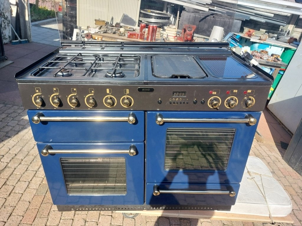ATAG Rangemaster 110 Gasfornuis met 2 Ovens, grill, warmhoud, 60 cm of meer, Zo goed als nieuw, Gas, Vrijstaand
