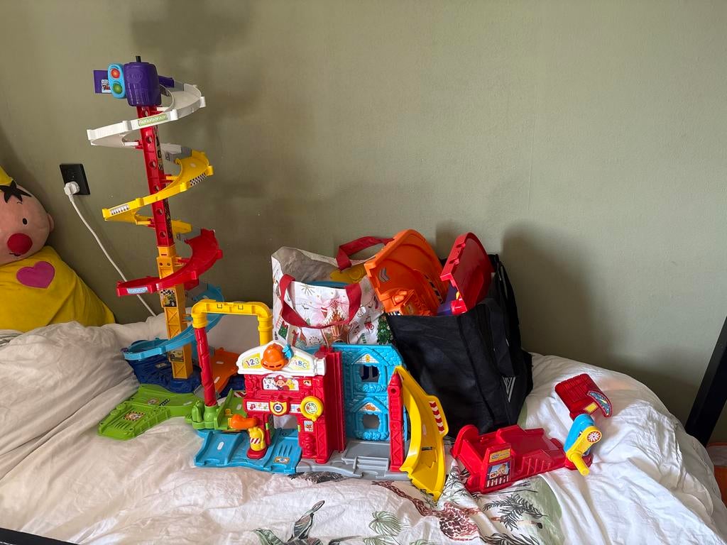 Vtech Toet Toet Auto's Collectie: Racebaan, Brandweer + Auto, Ophalen, Gebruikt, 2 tot 4 jaar