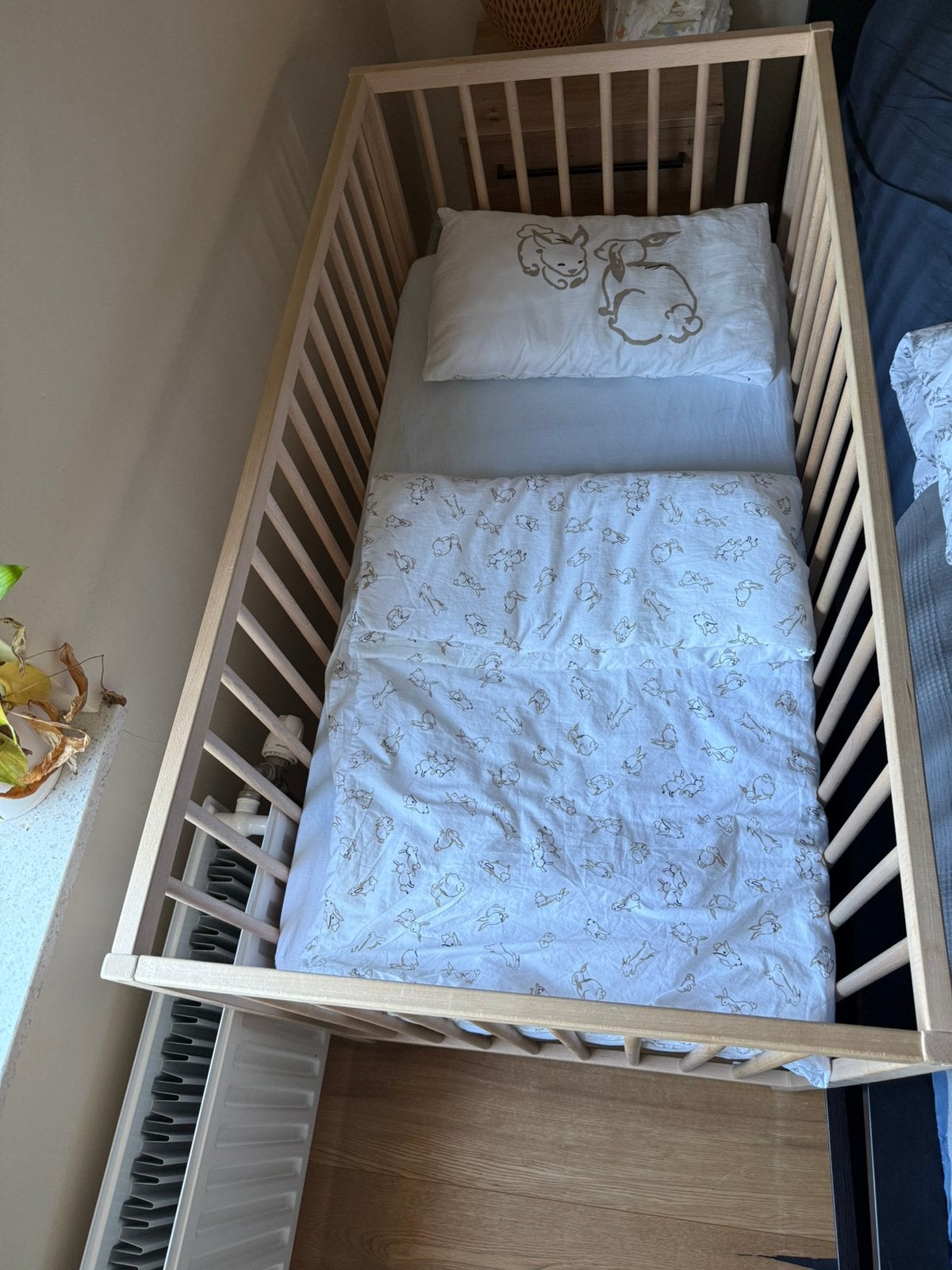 IKEA GULLIVER babybedje wit inclusief matras, Ophalen, Zo goed als nieuw, Minder dan 140 cm, Matras