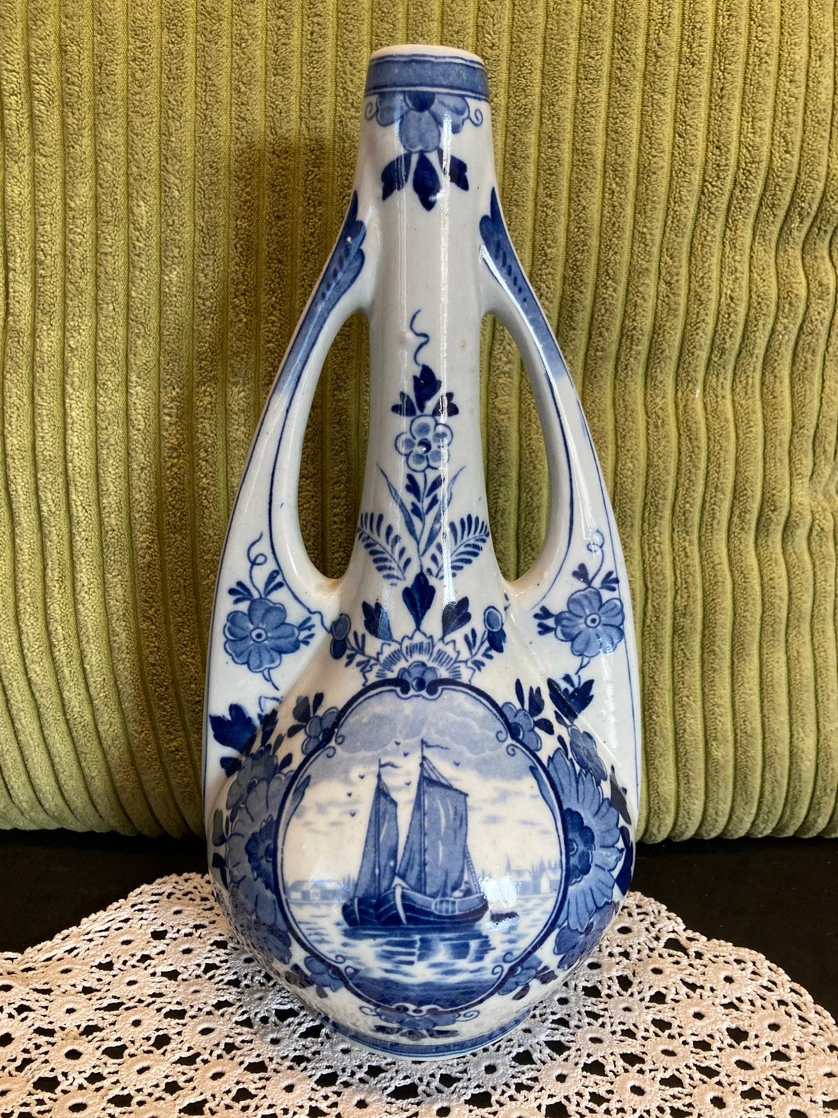 Antieke Delfts Blauwe vaas (020326), Antiek en Kunst, Ophalen of Verzenden