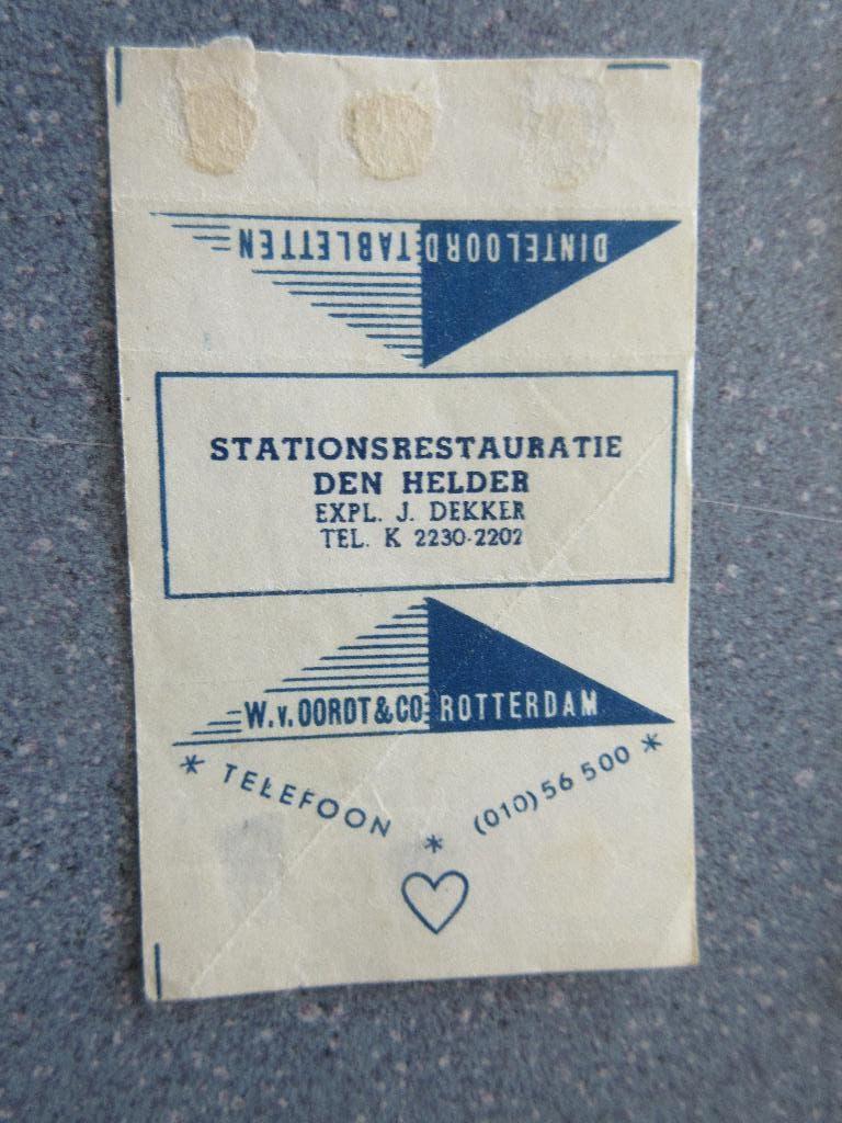 Den Helder, Stationsrestauratie, Verzenden, Nederland