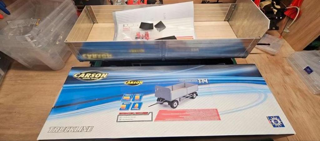 Carson aanhanger voor tamiya trucks..., Hobby en Vrije tijd, Schaal 1:14, Zo goed als nieuw, Auto onroad, Overige typen