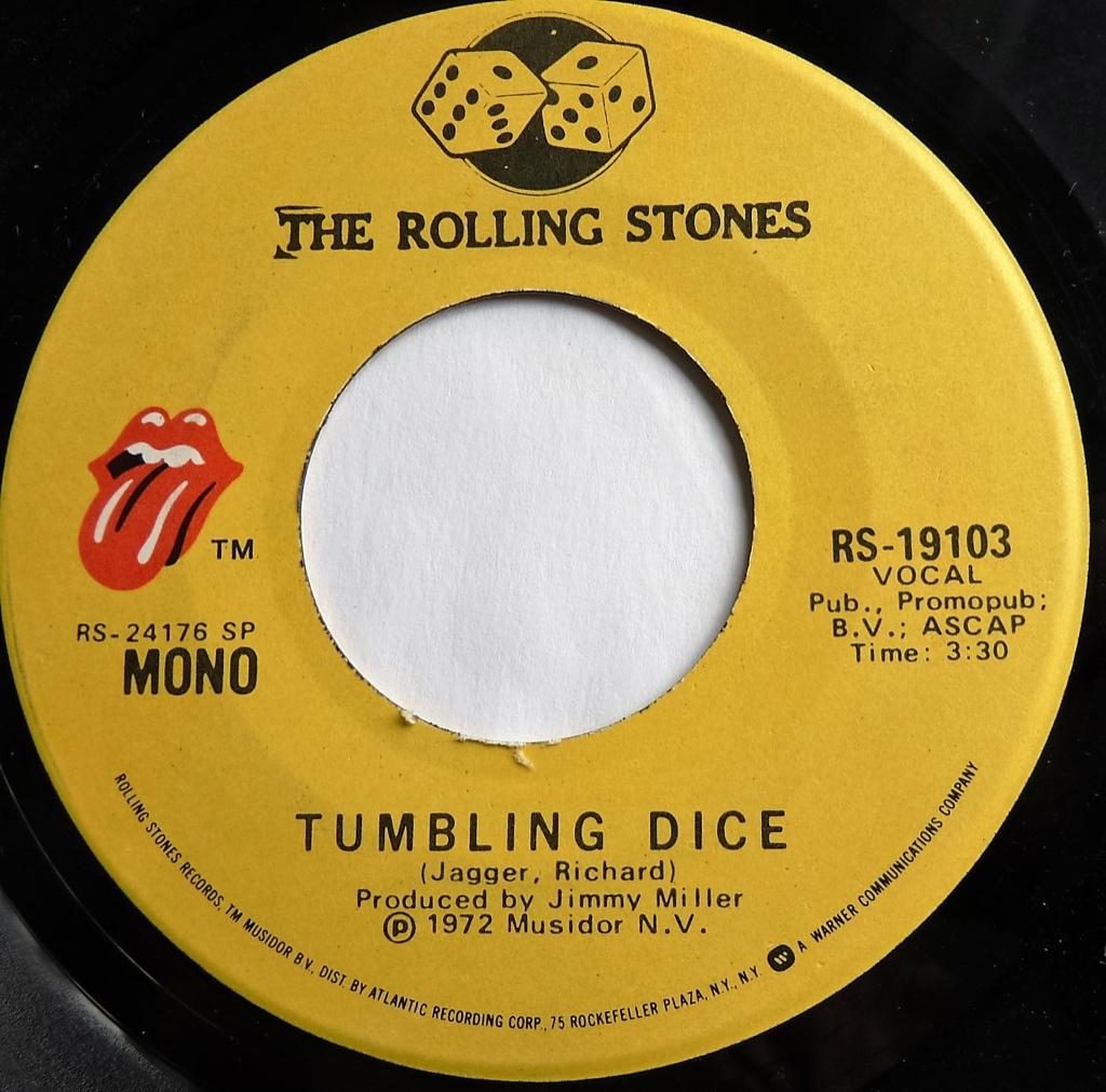 US19 Rolling stones Tumblin'Dice '74 USA 1B €10 , Gebruikt, 7 inch, Single, Ophalen of Verzenden