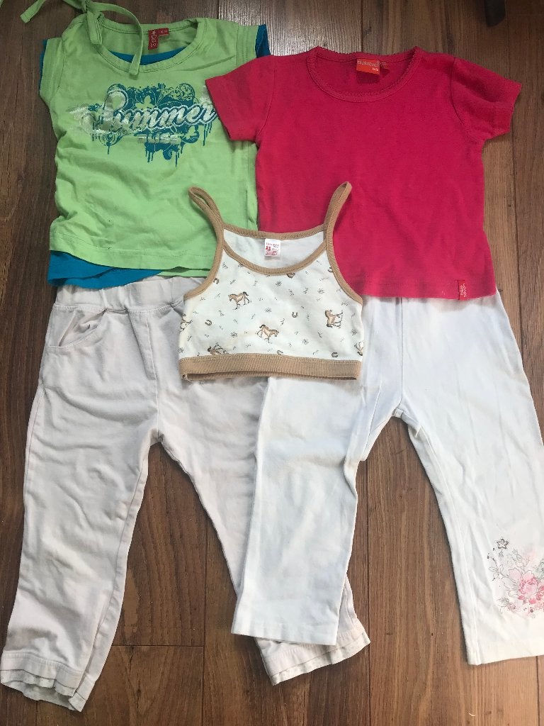 Meisjes kledingpakket kledingset set 3 tops 2 broeken 92-98, Ophalen of Verzenden, Nieuw, Maat 92