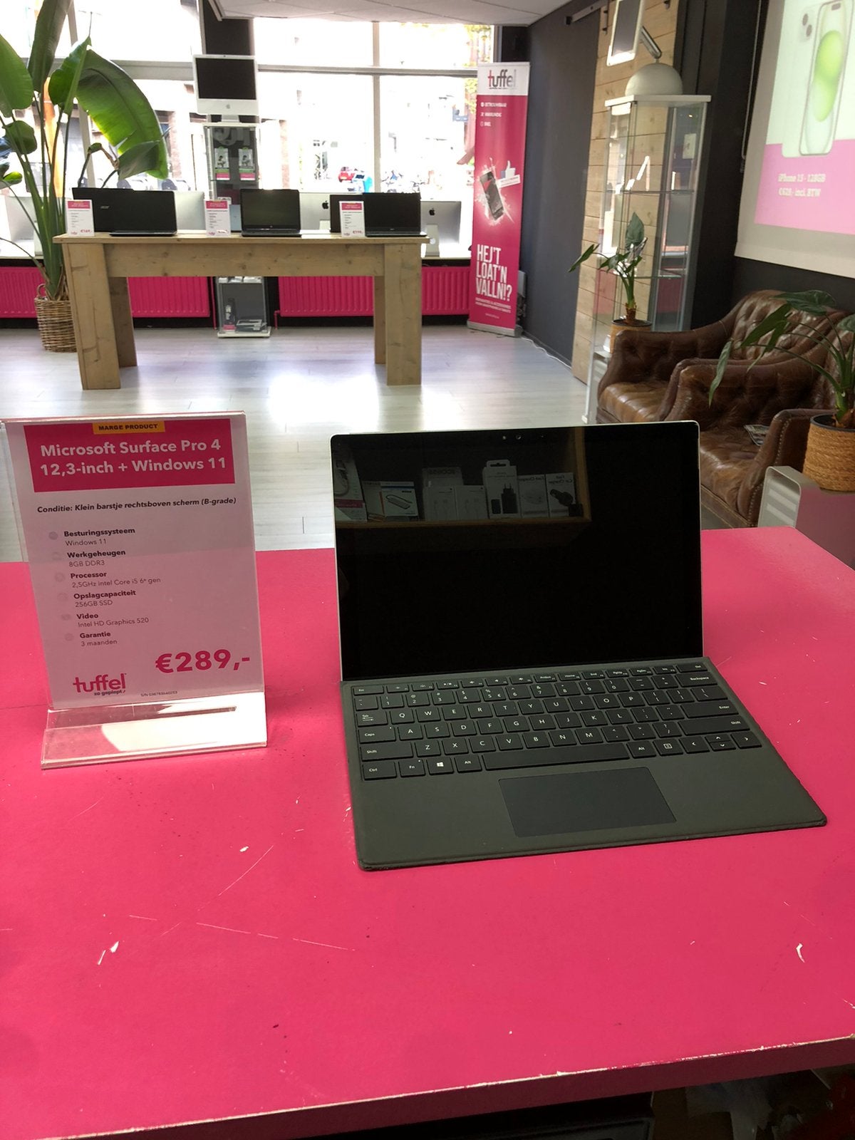 Microsoft Surface Pro 4 12,3'' 8GB DDR3 geheugen 256GB SSD, Gebruikt, 12 inch, Ophalen of Verzenden, Wi-Fi