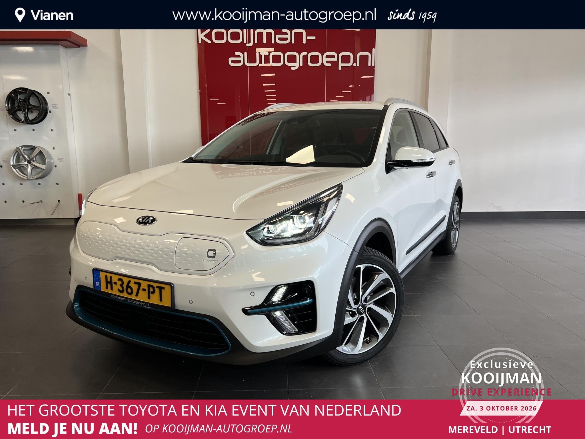 Kia e-Niro ExecutiveLine 64 kWh Kia e-Niro ExecutiveLine 64k, Auto's, Lichtsensor, Gebruikt, 1712 kg, Wit