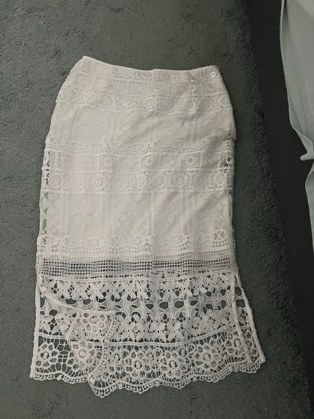 Didi rok wit kant maat M, Kleding | Dames, Rokken, Maat 38/40 (M), Verzenden, Wit, Gedragen