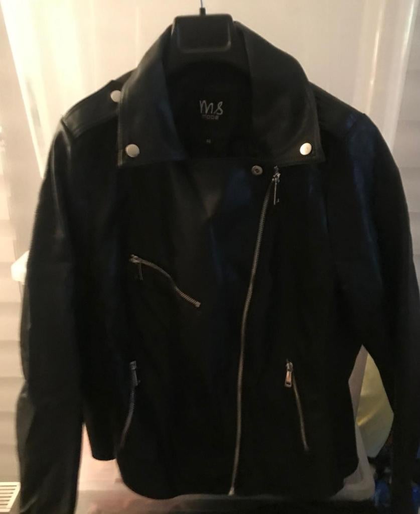Mooie leren jas van MS mode als Nieuw!, Ophalen of Verzenden, Zo goed als nieuw, Maat 46/48 (XL) of groter, Zwart