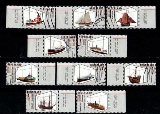 Nederland nr. 3351-3360 Scheepsmodellen gestempeld, Verzenden, Na 1940, Gestempeld