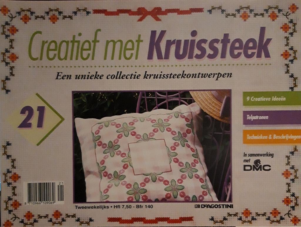 Creatief met kruissteek 21 met patroonbladen, Ophalen of Verzenden, Overige onderwerpen