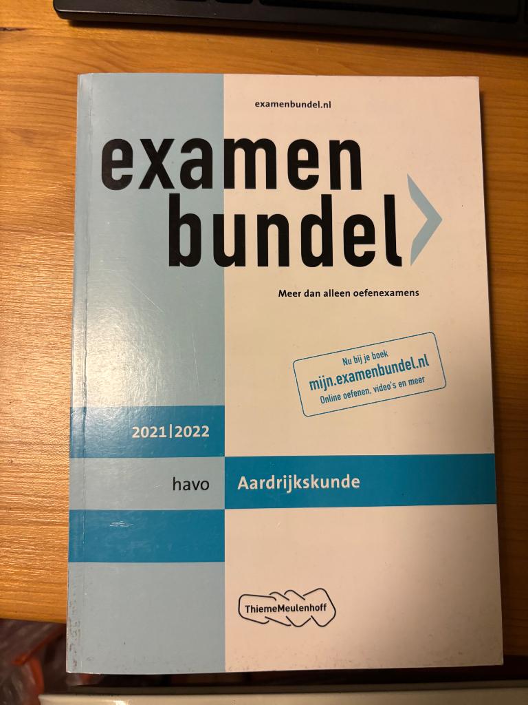 examenbundel van aardrijkskunde havo 2021/2022, Boeken, Ophalen, HAVO, ThiemeMeulenhoff, Aardrijkskunde